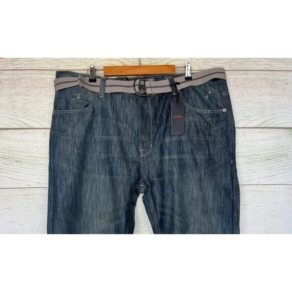 Jeans Paper Denim & Cloth Mens 44X30 Arthur Distressed Dirty Straight Jeans New
